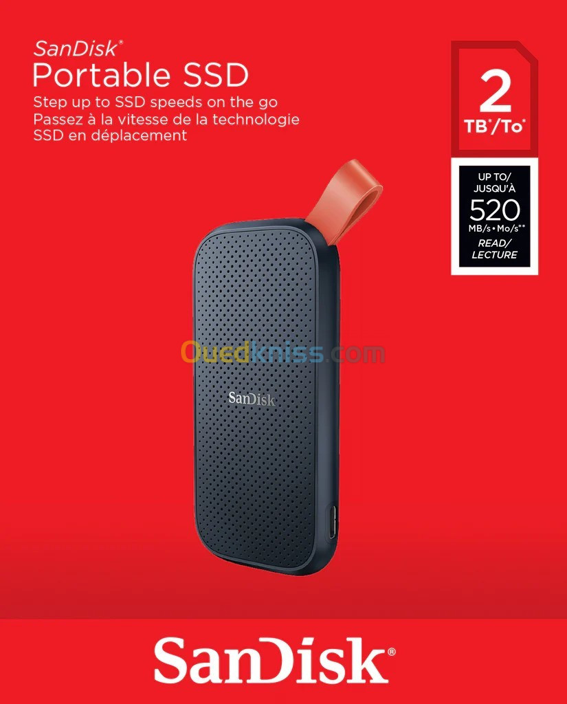 DISQUE SSD SANDISK PORTABLE SSD 2TO NEUF SOUS EMBALLAGE - Algiers Algeria