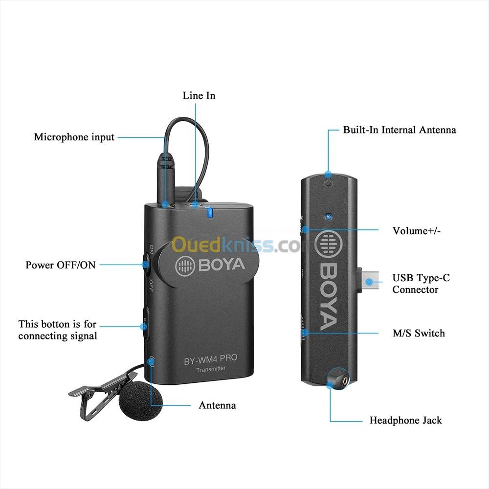 BOYA WM4 Pro K5 Microphone HF Sans Fil