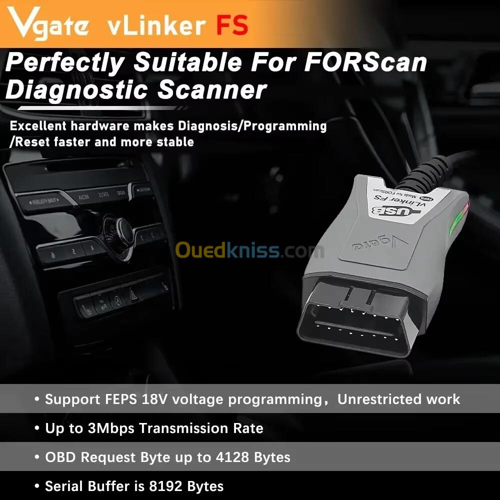 Vgate vLinker FS ELM327 pour Ford FORScan HS/MS-CAN  OBD2 scanner diagnostic voiture Outils Mazda