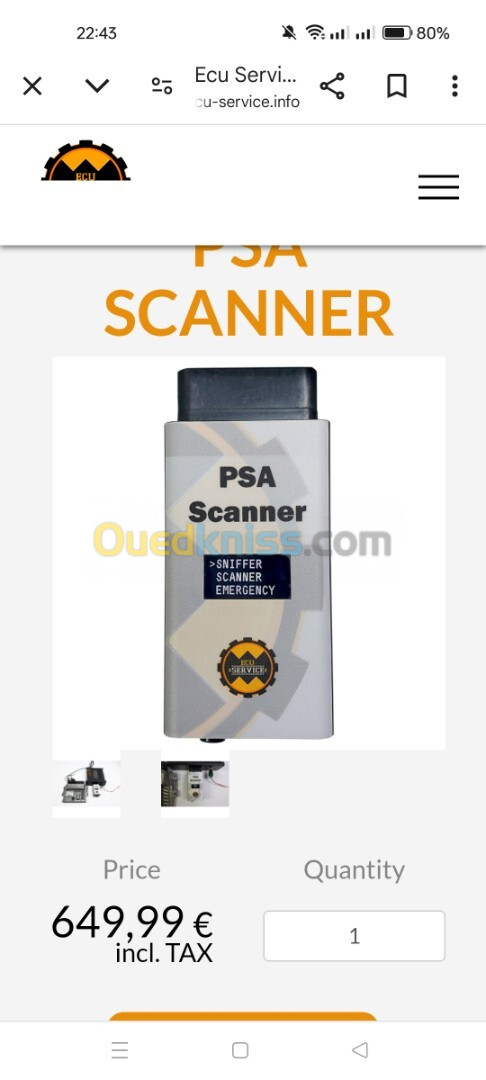 PSA scanner ecu service