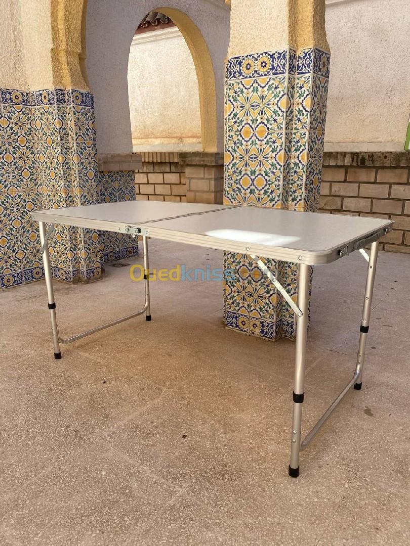  Table pliante valise Portable en métal aluminium 120 x 60 x 70 cm طاولة المنيوم