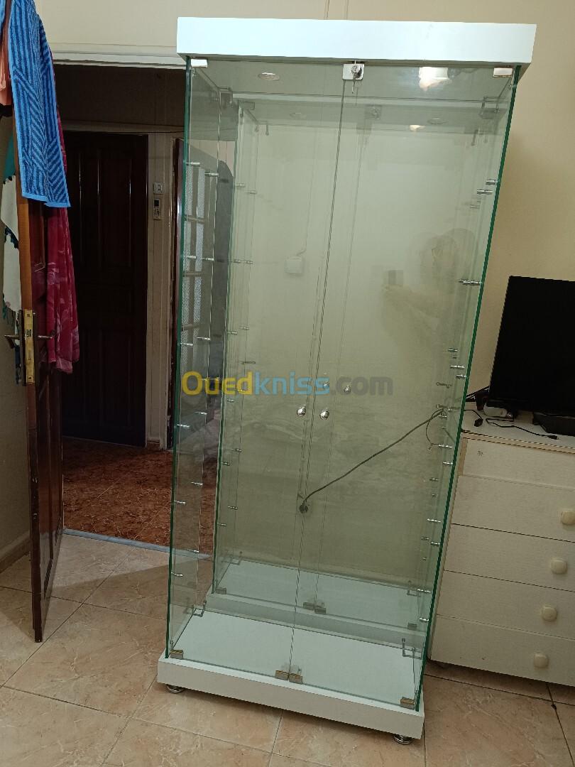 2 Vitrine armoire en verre 