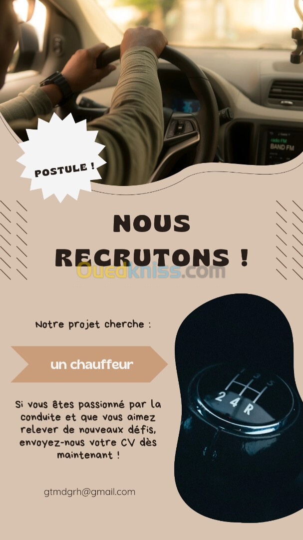 En recrutant chauffeur 