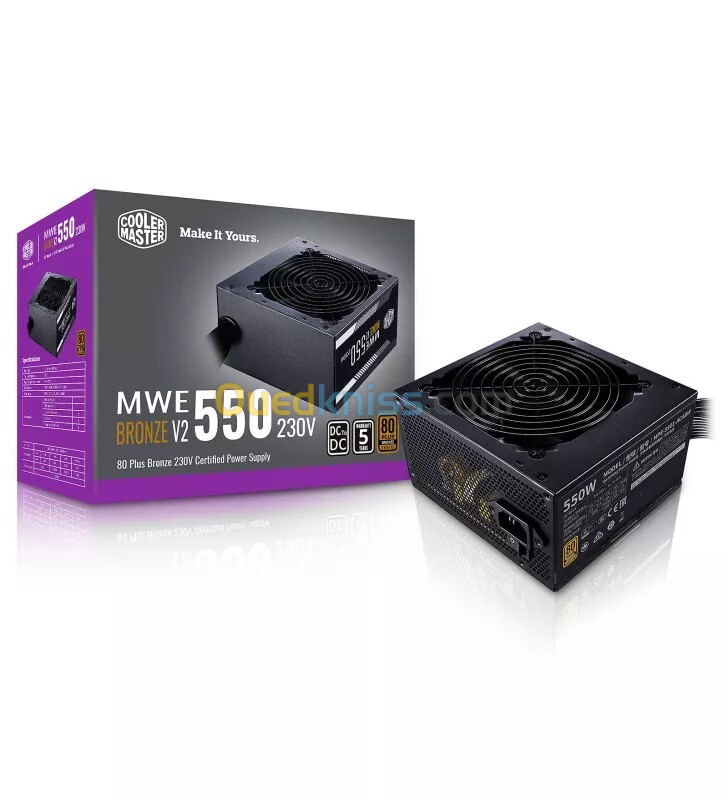 ALIMENTATION COOLER MASTER MWE 550W V2 80 PLUS BRONZE