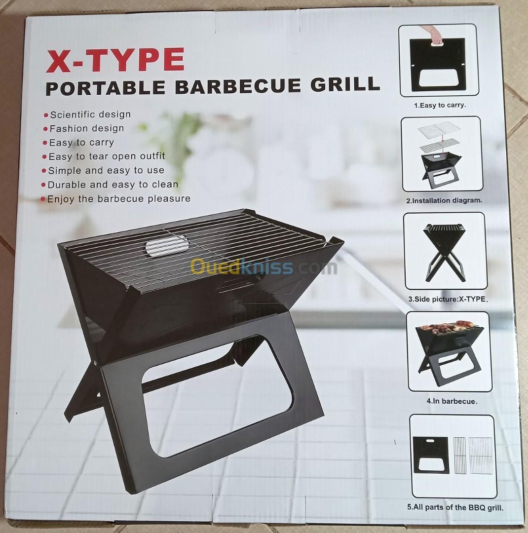 Barbecue À Charbon pliable TYPE X/pliant/gril/grill شواية قابلة للطي pour Camping/PLAGE/vacances