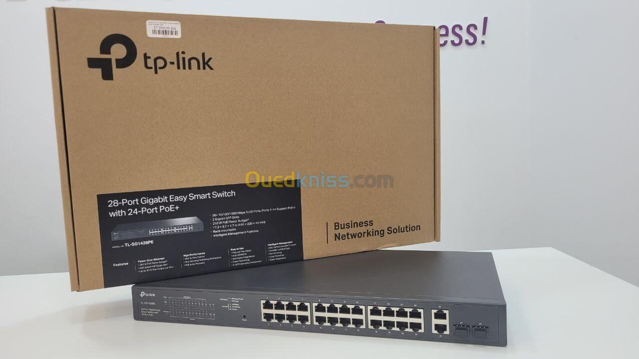 SWITCH TP-LINK 28 PORTS+POE manageable