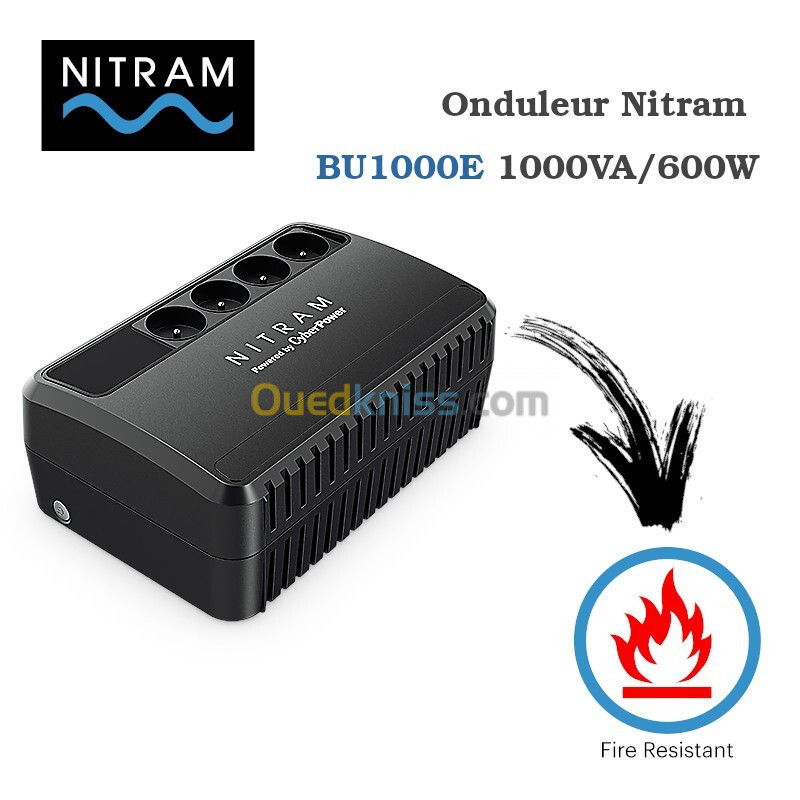 ONDULEUR/UPS NITRAM 1000VA-600W 4PRISE