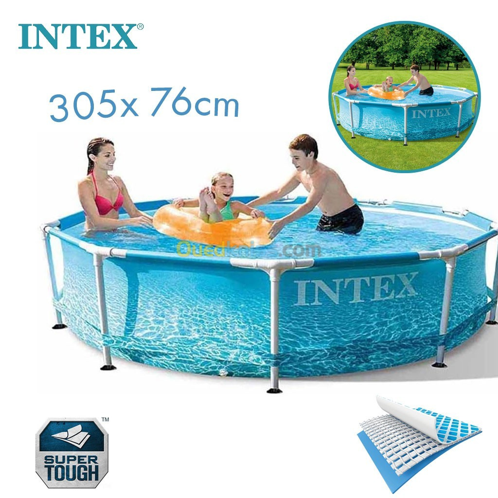 INDEX piscine Ronde beachside métal Frame 305 cm 76 cm