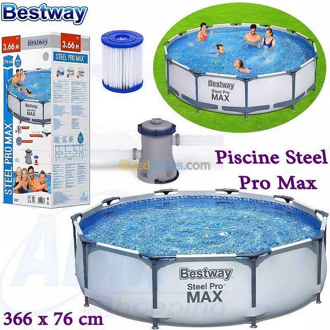 Piscine bestway 56416  Steel Pro -pompe et filtre 366/76 cm