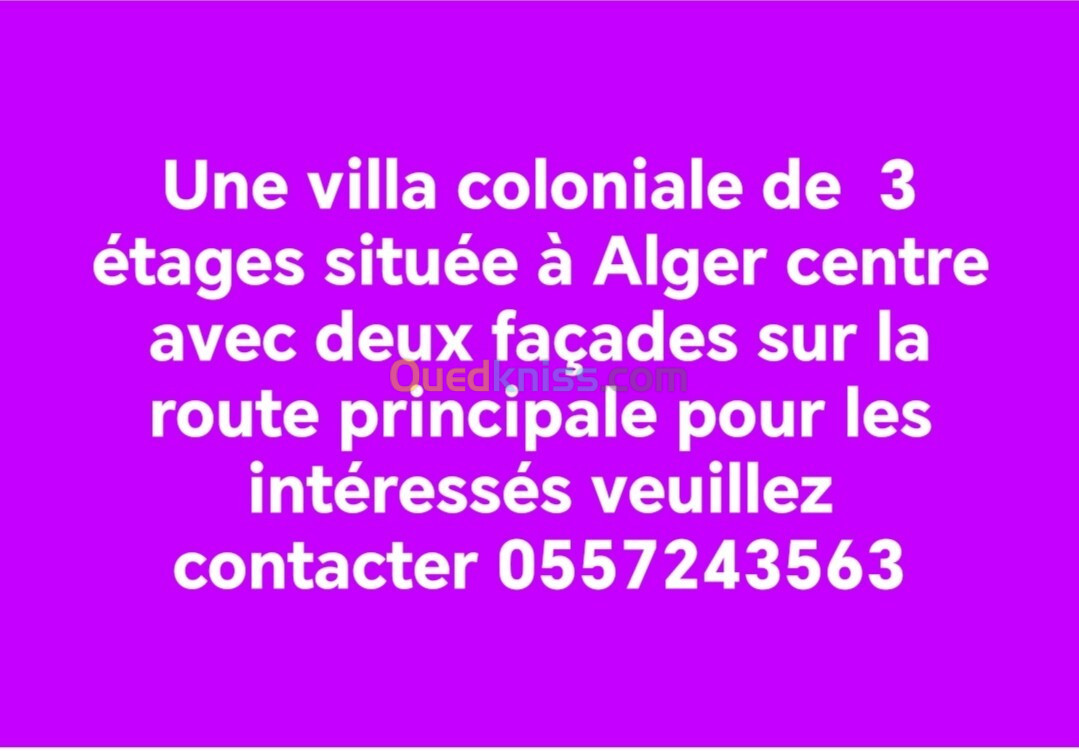 Vente Villa Alger Alger centre