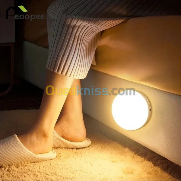 LED Night Light Motion Sensor Light USB Rechargeable Kitchen Bedroom Magnetic Base Wall Light 