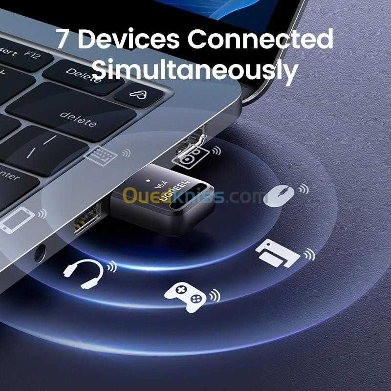UGREEN Adaptateur USB Bluetooth 5.4 pour PC, souris sans fil, clavier, récepteur audio, émetteur