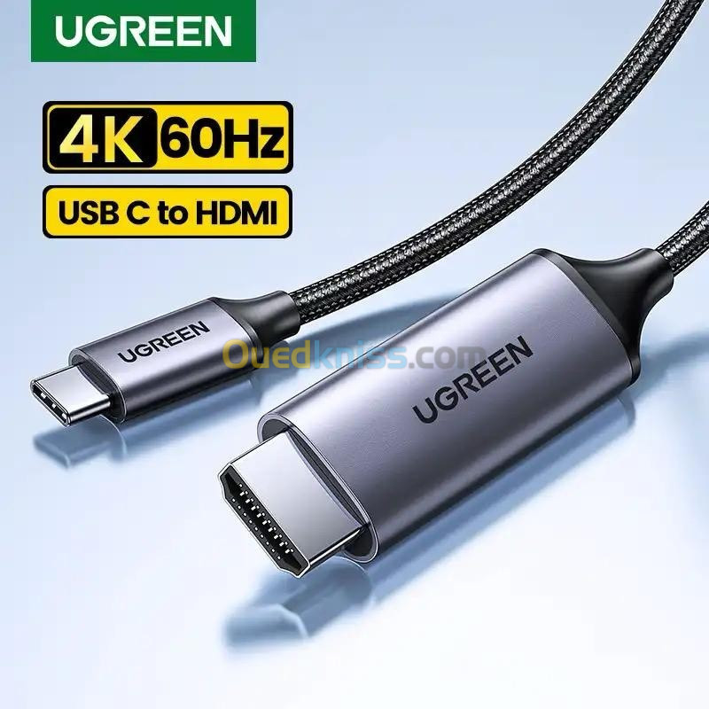 UGREEN Câble USB Type-C vers HDMI 4K/60Hz Thunderbolt 3 Compatible iPhone  15 MacBook iPad (1,5m) - Alger Algeria