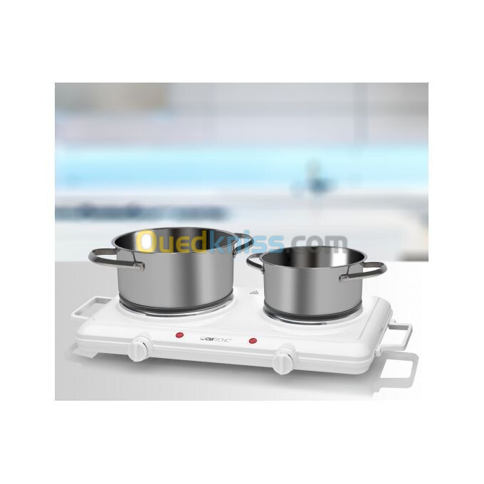 Bomann Plaque De Cuisson Double - 2 Thermostat Réglable - 2500 Watts - Blanc