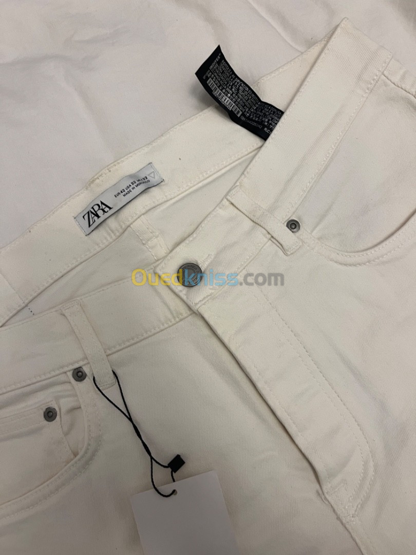 JEAN ZARA ORIGINAL BLANC TAILLE 32/42