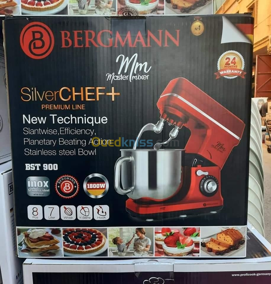 Bergmann ROBOT PETRIN BERGMANN BST900 1500W 6L ROUGE