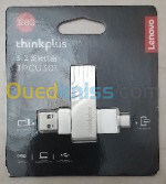 الاصلي Lenovo Thinkplus -Clé USB 3.2 Type A Type C 128 Go 