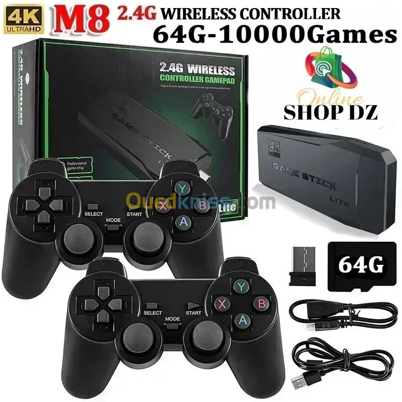 Console de jeu vidéo numérique GAME STICK  64 go avec 10000 jeux