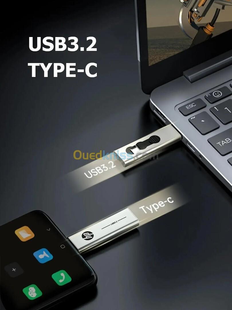 أصلي HP-Clé USB 3.2 de type c,  mémoire  128gb haute vitesse X796c