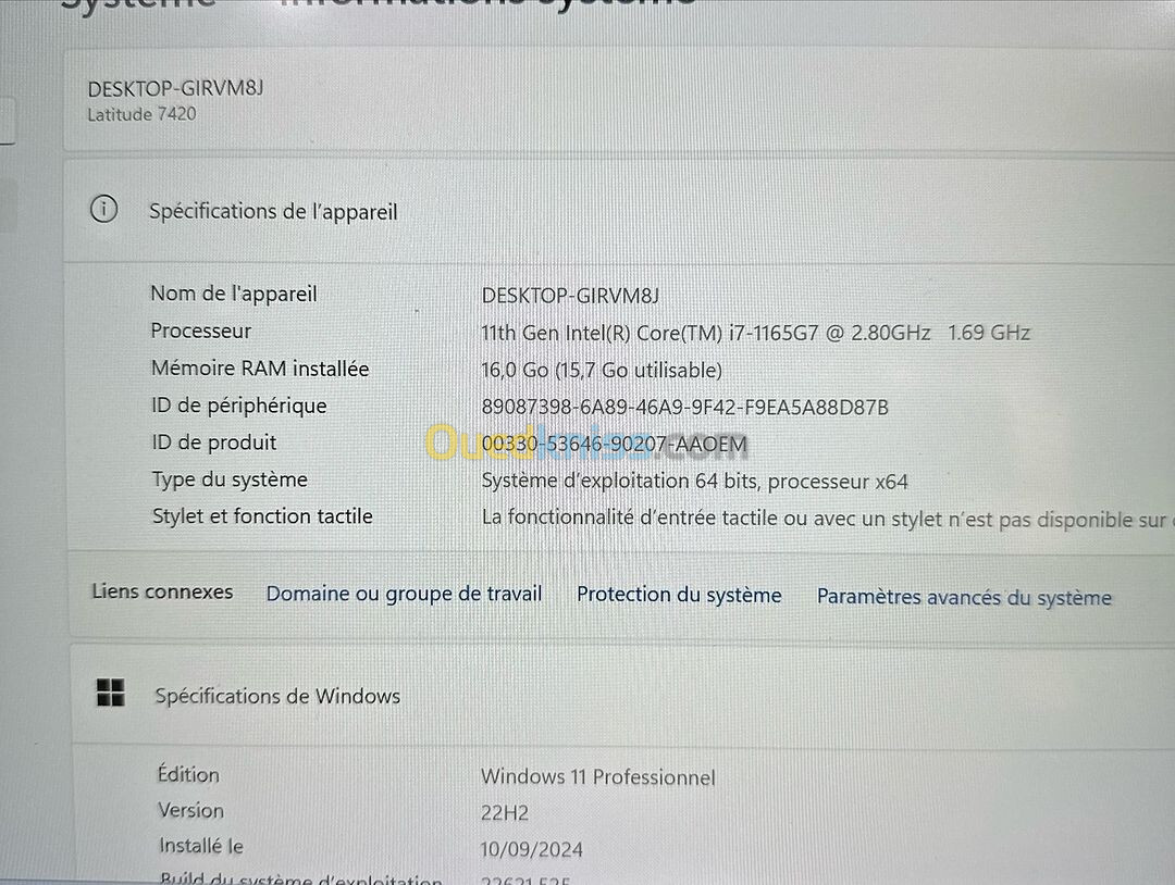 DELL LATITUDE 7420  I7-1165G7 16GB 512GB SSD