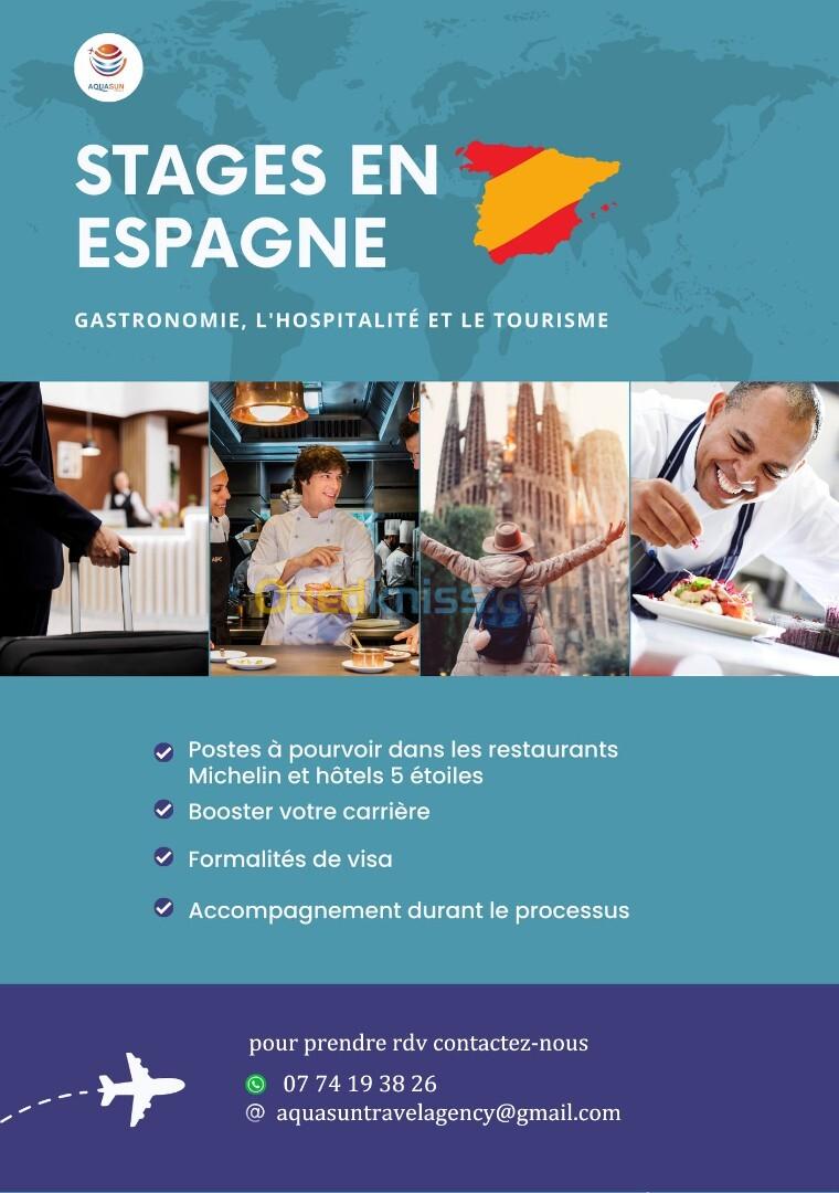 STAGES A L'ETRANGER  EN HÔTELLERIE ET GASTRONOMIE