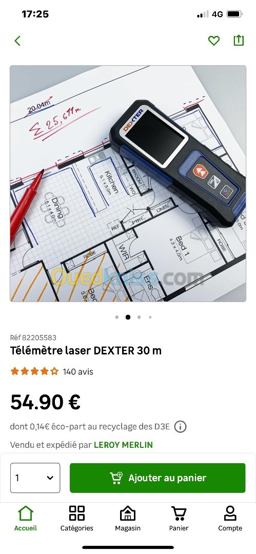 Télémètre Laser DEXTER 30 M