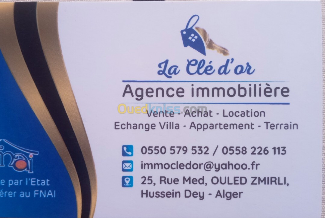 Vente Terrain Alger Hussein dey