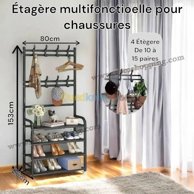 Étagère multifonctionnelle pour chaussures (4étagère)(153cm/80cm/26cm) رف متعدد الوظائف للاحذية