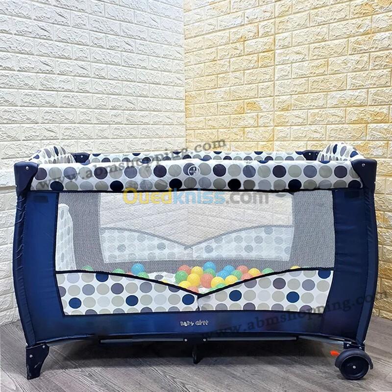 Lit parc parapluie pour bébé avec 2 Niveaux 110x55cm | Baby Gaté