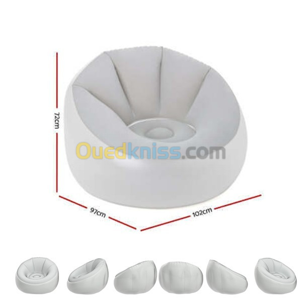 Pouf Gonflable avec Led Incorporée 7 Couleurs 102x97x71cm  Bestway