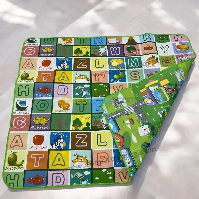 Tapis de jeux pour enfants double face (180cm150cm)حصيرة اللعب للاطفال ذات وجهين