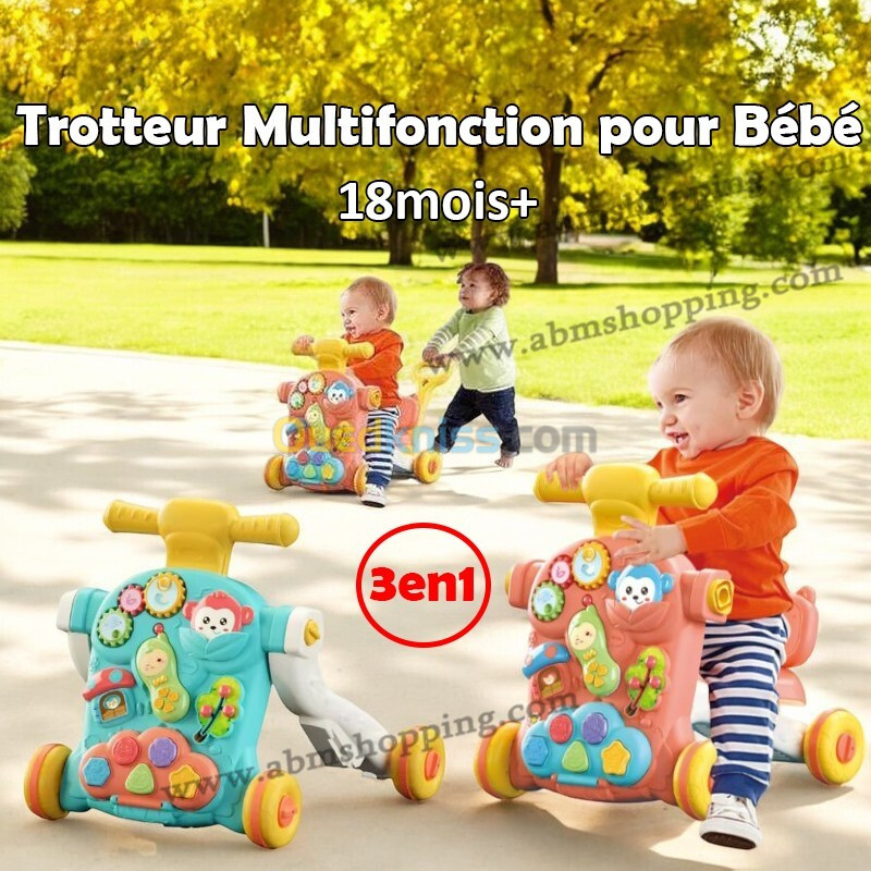 Trotteur Multifonction pour Bébé 3en1