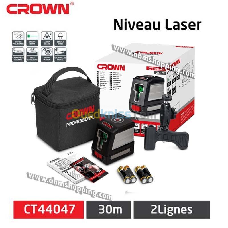 Niveau Laser 2 Lignes à Pilles 30m _Crown