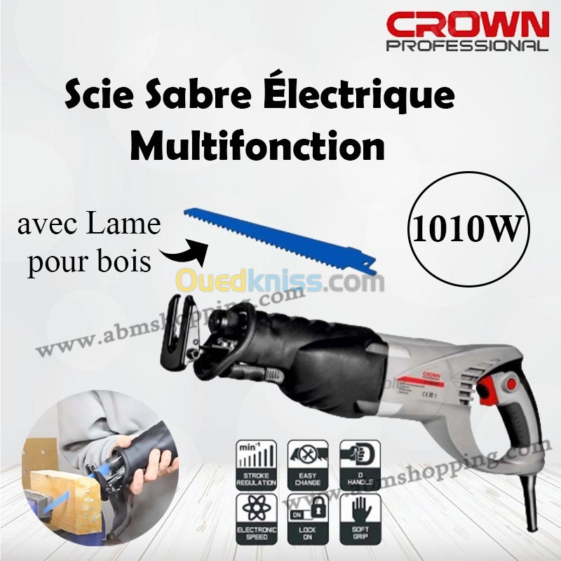 Scie Sabre Électrique Multifonction 1010W -Crown