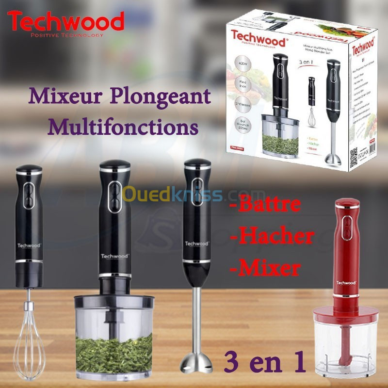 Mixeur Plongeant Multifonctions 3 en 1 _ Techwood - Alger Algeria
