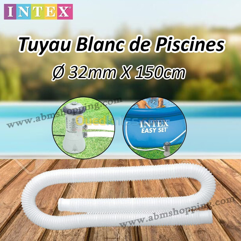 Tuyau Blanc de Piscines  32mm X 150cm | INTEX