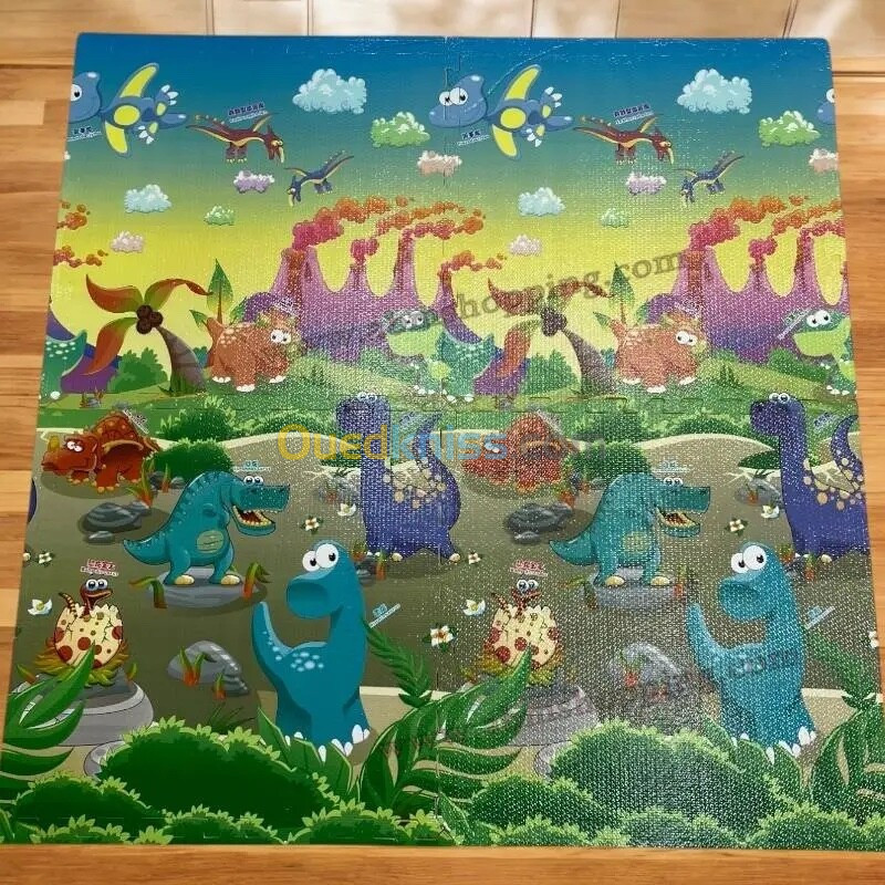 Tapis puzzle dessin animaux en mousse pour enfants 120x120cm