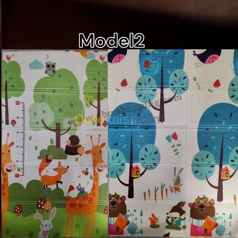 Tapis pliable en mousse double face pour enfants(190 88 cm) حصيرة الاطفال قابلة للطي ذات وجهين