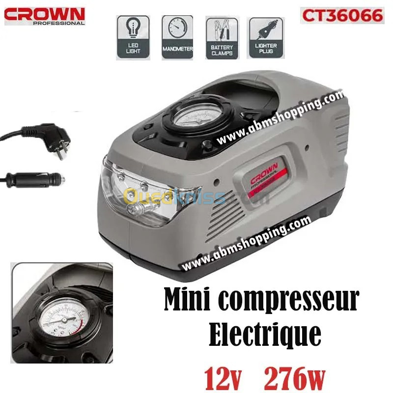 Mini compresseur 12V 7bar CROWN