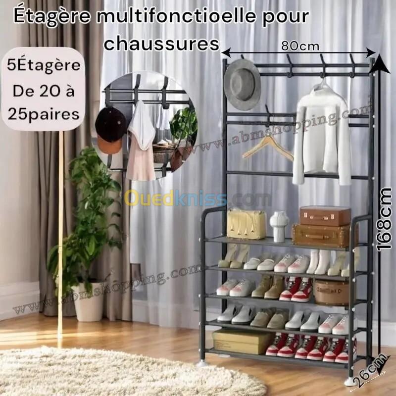 Étagère multifonctionnelle pour chaussures (5étagères)(168cm/80cm/26cm) رف متعدد الوظائف للاحذية