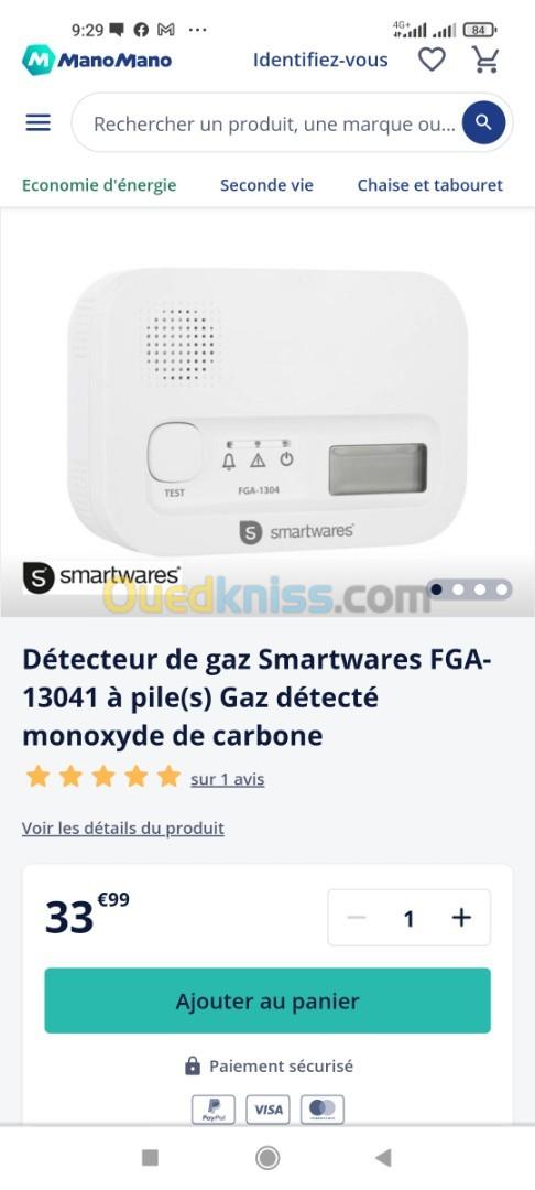 Smartwares FGA-13041 Détecteur de monoxyde de carbone FGA-1304