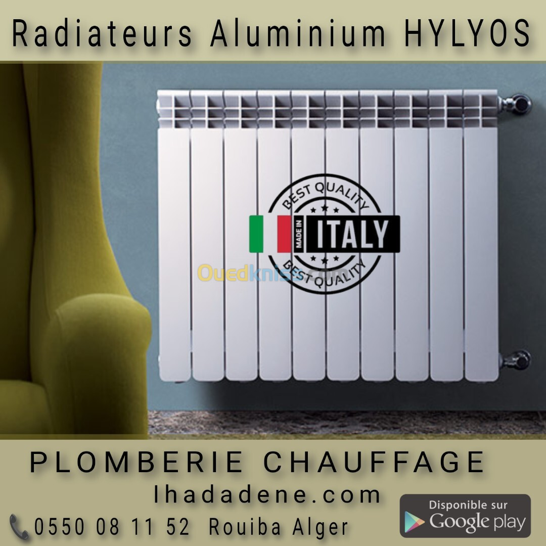 Radiateur aluminium helyos evo 100% MADE IN ITALIE 