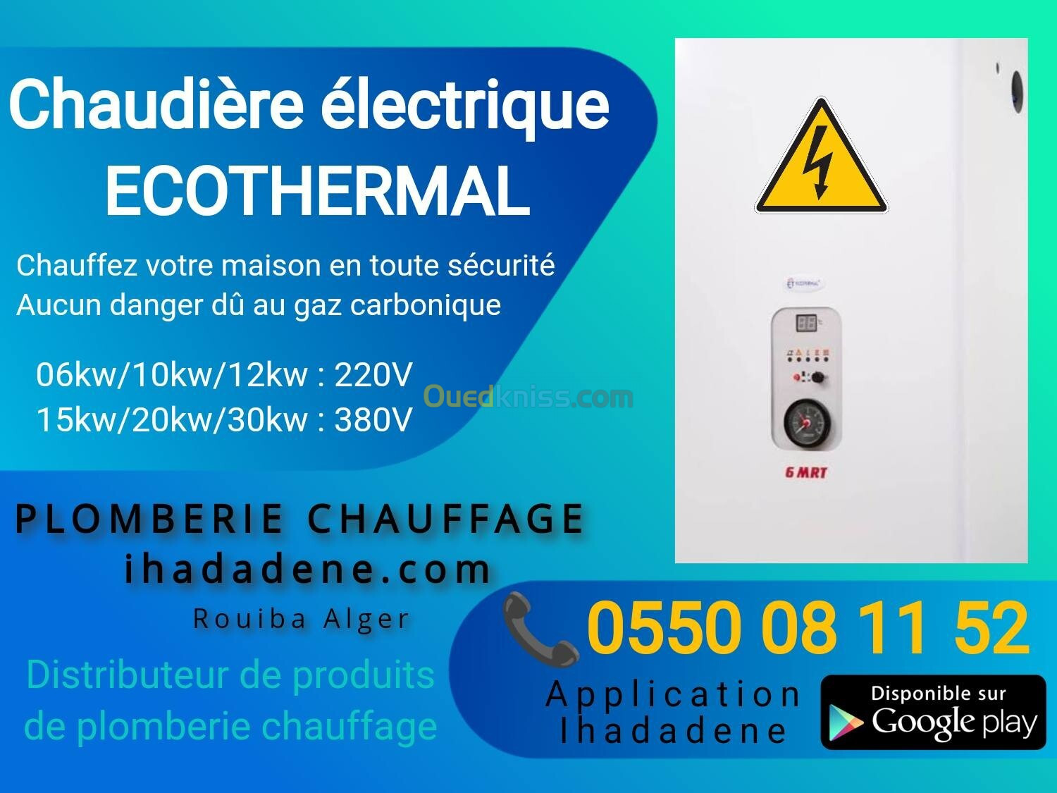 Chaudière Murale électrique ECOTERMAL 220V/380V