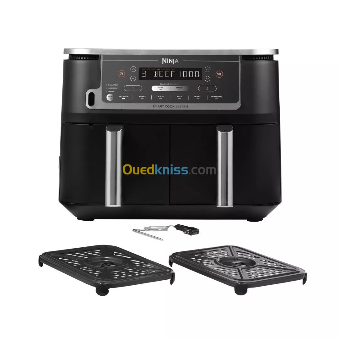 Friteuse a air sans huile - Airfryer 2 tirroires - 9.5L - 2600W - 6 programmes - AF451EU