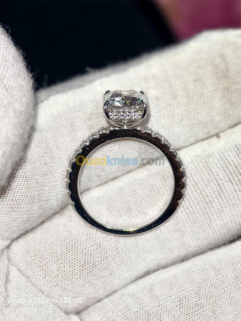 Bague alliance en diamant moissanite  خاتم الماس موزانيت