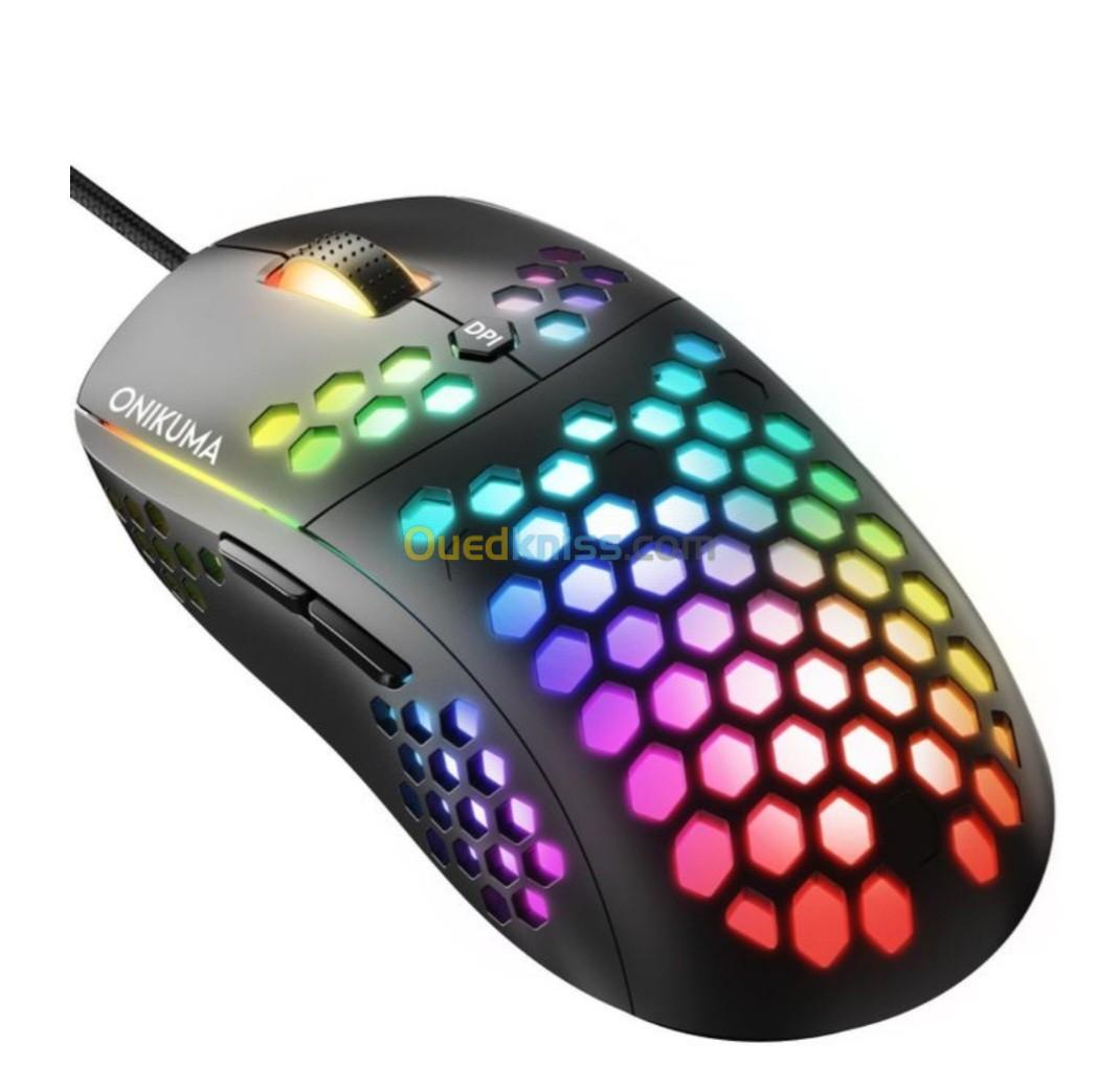 Souris Gamer Cw903 - Rgb Filaire 6400 DPI - 6 Boutons - Antidérapant- Noir