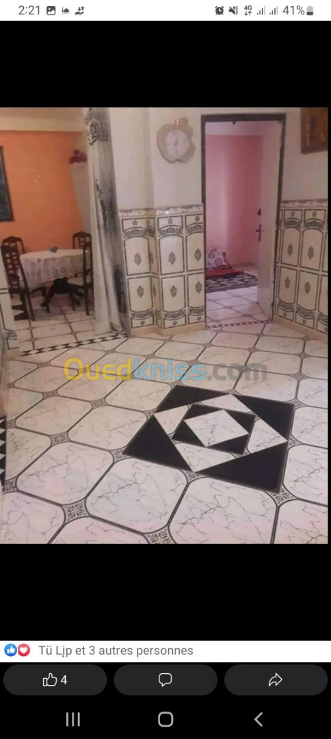 Vente Appartement F4 Sidi Bel Abbès Sidi lahcene