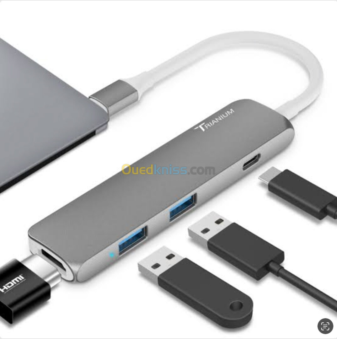 USB Type-C Hub Adaptateur Multi-Port Chargeur Dock  Space Grey