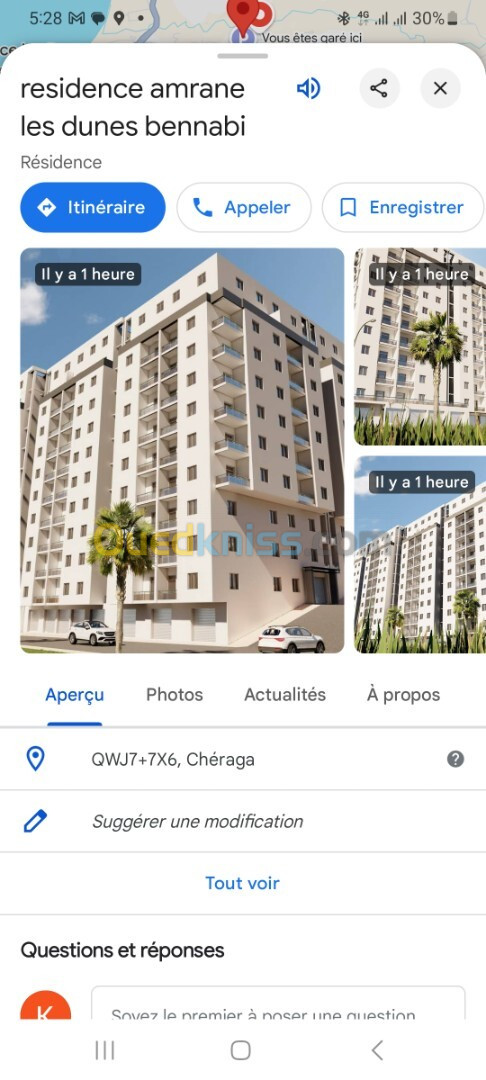 Vente Appartement F3 Alger Cheraga