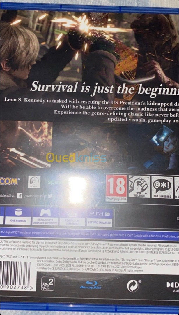 Resident evil 4 remake ps4 et ps5 upgrade 